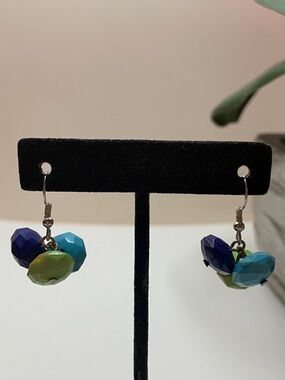 Multi-Color Cluster Bead Drop Earrings - Women Jewelry